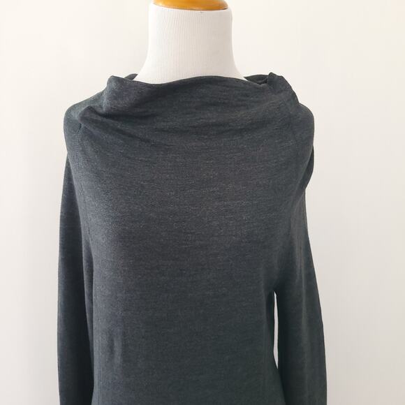 Horny Toad Hideout Dress Charcoal Gray Cowl Neck Long Sleeve Women Small - Picture 4 of 11